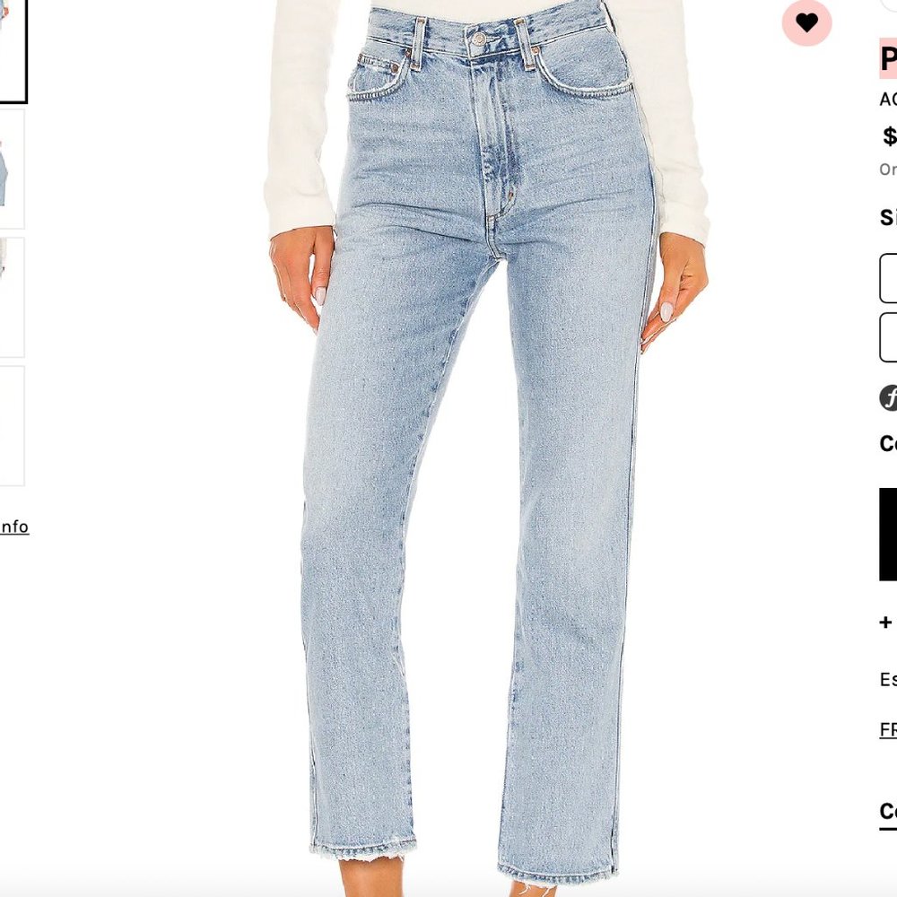 AGOLDE Pinch Waist High Rise Kick